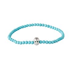 Guard your good karma in style with our 'Karma' Bracelet. Turquoise beads and a sterling silver boy's head charm with natural emerald eyes combine to create a powerful protective accessory. The elastic band ensures a comfortable fit for any wrist. More than just jewelry, it's your personal talisman against negative energy. Unique, meaningful, and effortlessly cool - it's the perfect addition to your daily armor or a thoughtful gift for someone who could use a little extra luck. For cleaning jewe Adjustable Hand-strung Turquoise Beaded Bracelets, Hand-strung Turquoise Round Crystal Bracelet, Unique Turquoise Nickel-free Bracelet, Unique Nickel-free Turquoise Bracelet, Nickel-free Turquoise Beaded Bracelets, Southwestern Style, Karma Bracelet, Emerald Eyes, June Birthstone Jewelry, August Birthstone Jewelry