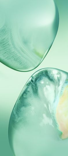 an abstract image of water bubbles in blue and green