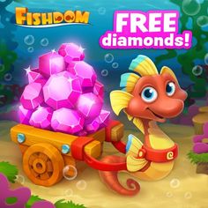 the fishdom free diamonds game is available for iphone and ipad users to play on