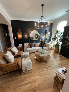 the living room is clean and ready for guests to use it as a focal point