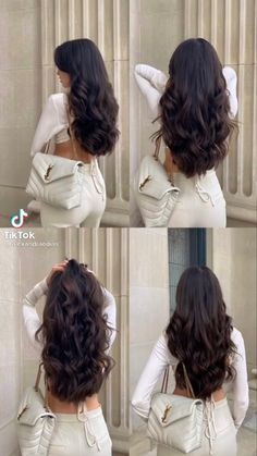 Hairstyle For Dark Hair, Classy Wavy Hair, Retro Long Haircut, U Shaped Long Hair, Long Layered Haircuts For Thick Hair Brunettes Dark Brown, Curling Iron Curls Long Hair, Elegant Haircut Long, Kayla Kosuga Hair, Haircut For Long Hair Black