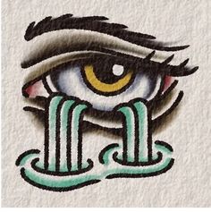 an eye with the letter j in it's center and two yellow eyes behind it