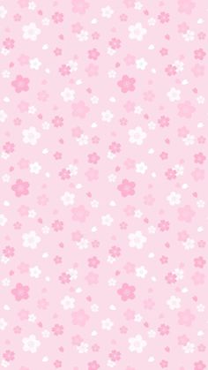 pink and white flowers on a light pink background for wallpaper, fabric or bedding