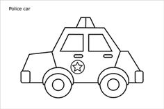 a police car coloring page for kids