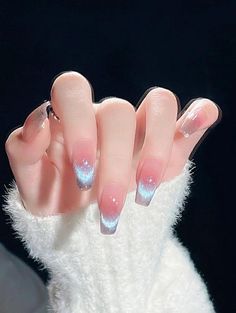 These press on nails are all well-made, high-quality and reusable. All nails are handmade and designed by an experienced nail artist. And each set is made to order. Cat Eye Gel, Blue Nail, Cat Eye Nails, Cute Nail Designs, Creative Nails