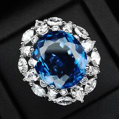 Blue Diamond Rings, Blue Spinel, Blue Diamond Ring, Delicate Rings, Blue Diamond, Diamond Rings, Colored Diamonds, Jewelry Rings, Color Blue