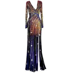 Check out this item from 1stdibs! Renato Balestra Roma Couture Sheer Beaded Evening Gown Size 42IT: https://www.1stdibs.com/id-v_22255242 Multicolor Sequin Evening Dress For Wedding, Multicolor Sequined Evening Dress For Gala, Elegant Multicolor Sequin Gown, Long Sleeve Multicolor Gown For Party, Multicolor Long Sleeve Gown For Party, Elegant Multicolor Gown For Evening, Formal Multicolor Embellished Dresses, Elegant Multicolor Long Sleeve Gown, Multicolor Floor-length Evening Dress For Gala