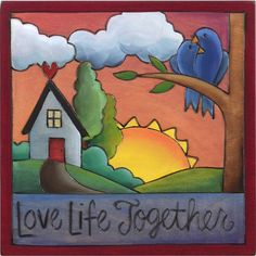 Sticks handmade wall plaque with Love Life Together quote and cute love birds heart home landscape Peace Pole, Des Moines Iowa, Paint Stripes, Image Name, Matching Paint Colors, Arte Popular, Art Accessories, Des Moines