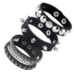 PRICES MAY VARY. Stylish and Versatile: Perfect for men and women, this leather cuff bracelet complements a variety of styles, including punk, goth, and scene. Quality Materials: Crafted with durable leather, metal studs, and spikes for an authentic punk rock look. Adjustable Fit: The bracelet is adjustable to ensure a comfortable and secure fit for all wrist sizes. Great Gift Idea: This punk rock studded bracelet comes in a beautiful gift box, making it an ideal present for your friends, family Adjustable Strap Edgy Bracelets, Punk Style Adjustable Cuff Bracelet With Rivets, Punk Adjustable Cuff Bracelet With Rivets, Adjustable Punk Cuff Bracelet With Rivets, Trendy Metal Wristband For Party, Adjustable Punk Bracelet For Streetwear, Adjustable Punk Bracelets For Streetwear, Edgy Band Bracelet For Concerts, Edgy Band Bracelet For Concert