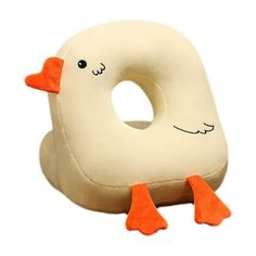 a stuffed toy with an orange beak and legs