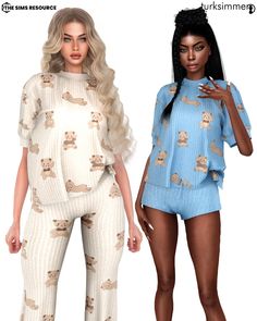 The Sims 4 CC - turksimmer - The Sims Resource - Sims 4 Clothes - Alpha Custom Content - Sims 4 Custom Content - Sims 4 Clothes CC - Sims 4 Bear patterned pyjamas t-shirt CC - Sims 4 Bear patterned pyjamas sweatpants CC - Sims 4 Pyjamas shorts CC Sims 4 Cc Clothes Women Tops, Sims 4 Cc Xureila, The Sims 4 Cc Pjs, Sims Pyjama Cc, Pjs Sims 4 Cc, Sims 4 Knitting Cc, Sims 4 Aesthetic Cc Patreon, Sims Cc Cute Clothes, Sims Cc Sleepwear