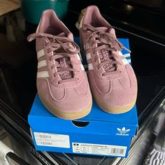 Rare And Sold Out Color! I Need A Larger Size Unfortunately. These Would Fit A Woman’s 8-8.5. The Color Is Shadow Fig Ugg Tazz Purple Ruby, Adidas Gazelle Indoor, Adidas Purple, Shoes Adidas, Adidas Gazelle, Adidas Shoes, Adidas Women, Color Purple, Womens Shoes Sneakers