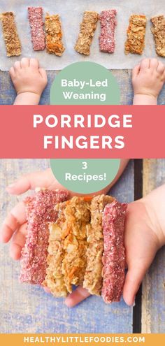 baby - led weaning recipe for porridge fingers 3 recipes