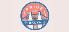 the logo for pride of blkyn is shown in red, white and blue