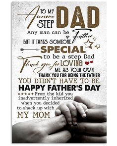 a father's day card with the words to his son