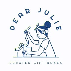 the logo for dear juliene, an artisan gift box that is designed to look like