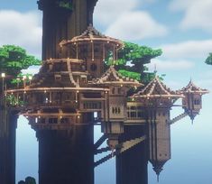 Minecraft Building Inspiration, Minecraft Treehouse Ideas, Amazing Minecraft Houses, Minecraft Treehouses, Minecraft Interior Design, Minecraft Cottage