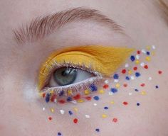 Playground Shoot, Yearbook Photoshoot, Pretty Eye Makeup, Eyes Game, Pretty Hurts, My Yellow, Primary Colours, Magical Makeup, Yellow Line