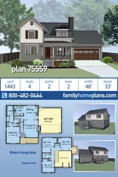 the floor plan for this house is very large and has two levels to each level