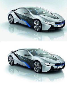 two renderings of the bmw concept car