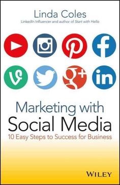 the book cover for marketing with social media