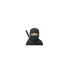 a person wearing a black ninja suit and holding a baseball bat