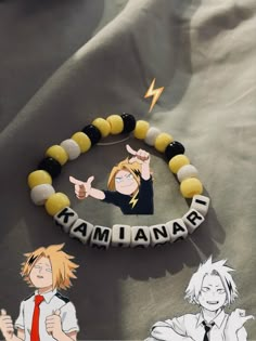 Diy Anime Accessories, Mha Bracelet, Diy Kandi Bracelets, Pony Bead Bracelets, Diy Kandi, Looking For Friends, Denki Kaminari, Kandi Ideas, Anime Jewelry