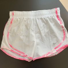 These Were Either Never Worn Or Worn Once. They Are In Perfect Condition And A Size Xs. Bundle This With Other Items You Like In My Closet For Huge Price Reductions! Athletic Clothing, Nike Pink Shorts For Summer, Pink Nike Athletic Shorts, Pink Nike Fitted Shorts, Spring Nike Pink Athletic Shorts, Pink Athletic Shorts With Built-in Shorts, Pink Nike Pros, Pink Workout Clothes, Nike Sets