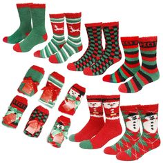 PRICES MAY VARY. Gilbin's Men Soft Christmas design winter warm socks Perfect to get you in the christmas spirit! Everything you wear becomes festive with these socks. Celebrate Christmas in style with these comfortable Christmas socks, Made to last from year to year. Each Pack has a variety of beautiful designs and colors to suit your whole family's taste. 100% Soft Warm Polyester Sock size 10-13 Fits Mens shoe size 9-14 Each pair individually tagged.With A Green Ribben Bow Best holiday/brithda Sleep Socks, Soft Christmas, Christmas Slippers, Holiday Socks, Fuzzy Socks, Warm Socks, Christmas Plush, Christmas Men, Christmas Socks