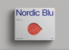 a box of nordic blue salmon fillets sitting on top of a white countertop