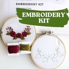 the embroidery kit is ready to be sewn