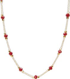 Red Ruby Bead Necklaces, Gold Beaded Ruby Necklace, Gold Ruby Beaded Necklace With Faceted Beads, Red Beaded Ruby Necklace, Gold Ruby Necklaces With Polished Beads, Gold Ruby Necklace With Faceted Beads, Red Ruby Necklace With Polished Beads, Gold Ruby Beaded Necklace, Red Beaded Ruby Jewelry