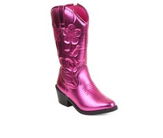 Let her strut her stuff in the Girls' Madden Girl Jcalado Cowboy Boots, where western flair meets modern style. These boots feature adorable stitching and a comfy fit, perfect for her wild adventures. Whether she's at a rodeo or a playdate, these boots will have her feeling like the star of the show. Zip-up style with side loops, Approx. 1 1/2\ Heel Height, Sturdy rubber outsole for traction, Decorative stitching details, Comfortable cushioned insole, Metallic, synthetic upper | Girls' Madden Gi Wild Adventures, Decorative Stitching, Pink Metallic, Stitching Details, Cowboy Boot, Madden Girl, Exercise For Kids, Big Kid, Comfy Fits