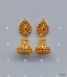 "vintage 20kt gold earring pair from rajasthan india. great handmade design, good for jewelry collection. Note - Please check pictures carefully for more detail. height max - 3.7 cm (1.45\") width max. - 1.6 cm(0.6\") weight - 9 grams material - 20kt yellow gold." 22k Gold Earrings For Puja, Gold Plated Earrings With Intricate Design For Puja, Traditional 22k Gold Bridal Earrings For Festive Occasions, Gold Chandbali Earrings For Puja, 22k Gold Chandbali Bridal Earrings With Latkans, Gold Earrings For Festive Puja, Gold Earrings For Puja And Festive Occasions, Festive Gold Earrings For Puja, Temple Jewelry Style Bridal Drop Earrings In 22k Gold