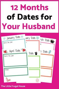 the 12 months of dates for your husband