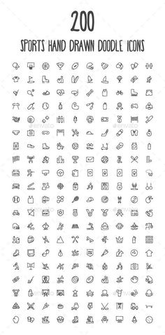 the 200 sports hand drawn doodle icons