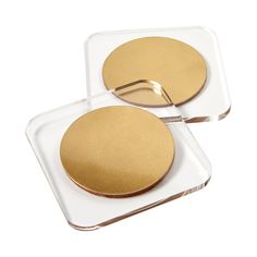 Acrylic Coasters - Set of 2 russell+hazel Acrylic Organization Acrylic Home Decor, Acrylic Coasters, Gold Coasters, Crystal Coasters, Bar Coasters, Desk Essentials, File Holder, Organization Essentials, Table Coasters