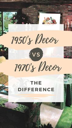 1950's Decor Vs. 1970's Vintage Decor - The Difference Modern 1970s Home, 70s Retro Living Room Ideas, 1970 Living Room Decor, 1950 Furniture Interior Design, Interior Design Through The Decades, 50s Living Room Decor, 1969 Home Decor, Vintage 50s Home Decor, 1950 Dining Room