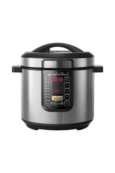 an electric pressure cooker on a white background