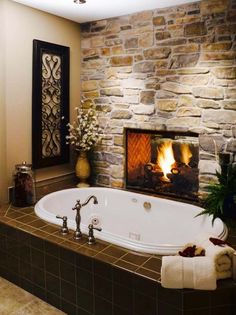 an image of a fireplace in the bathroom