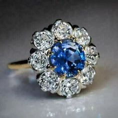 (eBay) Find many great new & used options and get the best deals for 3.00Ct Round Cut Simulated Tanzanite Halo Engagement Ring 14K Yellow Gold Plated at the best online prices at eBay! Free shipping for many products! Bijoux Art Nouveau, Floral Engagement Ring, Diamond Cluster Engagement Ring, Antique Wedding Rings, Gold Color Ring, Colored Engagement Rings, Flower Crystal, Vintage Sapphire, Faberge Eggs