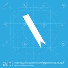 a white arrow on a blue background