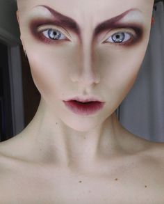 Maquillaje Alien Halloween Makeup, Alien Make-up, Extreme Make-up, Fantasy Make-up, Alien Halloween, Theatrical Makeup, Character Makeup