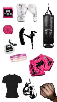 there are many different items that can be used to create a woman's boxing outfit