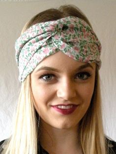 This floral turban headband will add a fun touch of retro to your day. An easy way to add a unique flair and dress up your day. Made with a vintage floral fabric, making the headband extra special.  The back of the headband has self fabric covered elastic to ensure fit and comfort.More Turbands: https://www.etsy.com/shop/ReganEdesigns?section_id=13075529Thank You!Have Fun!regan e+ Love it and want to buy later? Click on the heart to your right that says "Add item to favorites."+ Want it now? Cli Cotton Headband Headscarf For Spring, Cotton Headband For Spring, Cotton Headscarf Headband For Spring, Vintage Spring Headband, Bohemian Headband Hair Accessories For Spring, Bohemian Spring Headband Hair Accessories, Cotton Headwrap With Matching Headband For Spring, Pink Headband-style Headscarf For Spring, Pink Headband Headscarf For Spring