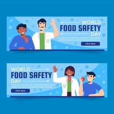 two banners for world food safety day