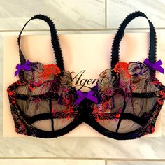 Absolutely Gorgeous Plunge Underwired Bra In 34dd. Like New Sheer Full Cup Party Bra, Sheer Full Cup Bra For Party, Party Bra With Boning And Underwire, Agent Provocateur, Women's Intimates, Like New, Bra, Red, Women Shopping