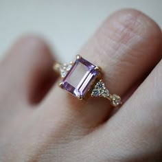 Luxury Amethyst Ring With Vs Clarity For Anniversary, Luxury Fine Jewelry Silver Amethyst Ring, Luxury Classic Amethyst Ring With Prong Setting, Versailles Ring, Goddess Ring, Amethyst Ring Vintage, Pretty Jewelry Necklaces, Amethyst Ring Engagement, Cute Engagement Rings