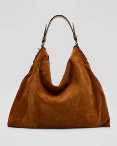 Jimmy Choo Ana Zip Suede Hobo Bag Suede Hobo Bag, Chic Purses, Leather And Brass, Fall Bags, Suede Purse, Classic Wardrobe, Womens Purses, Stylish Bag, Luxury Accessories