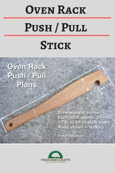 the back side of an oven rack with measurements on it and instructions for how to use it